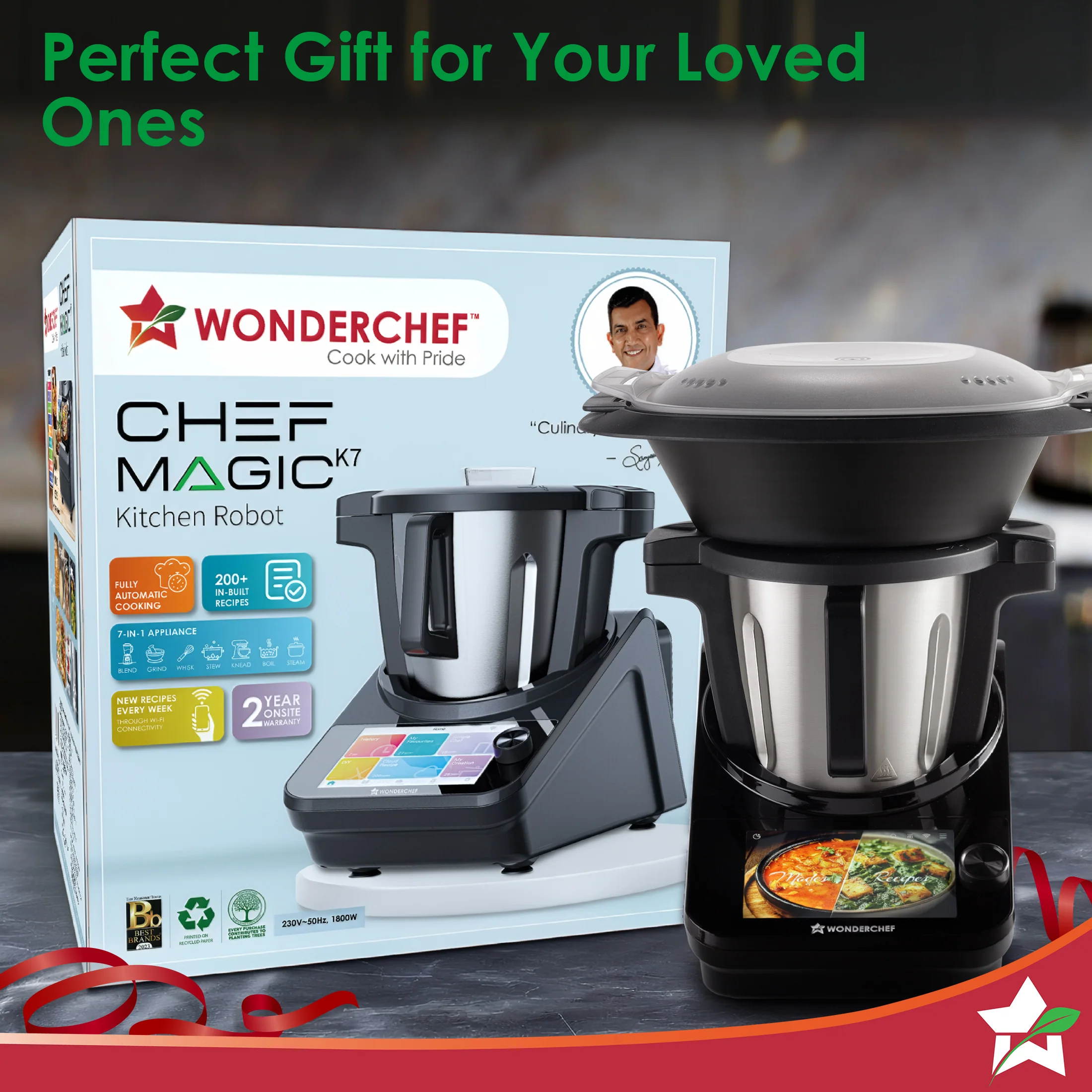 Chef Magic Kitchen Robot, Automatic Cooking Assistant, 500+ Recipes by Chef Sanjeev Kapoor, 15+ Cooking Modes, Create/Edit Recipes, Built-in Weighing Scale, Wi-fi & Phone App, 2-Yr Warranty - Image 13