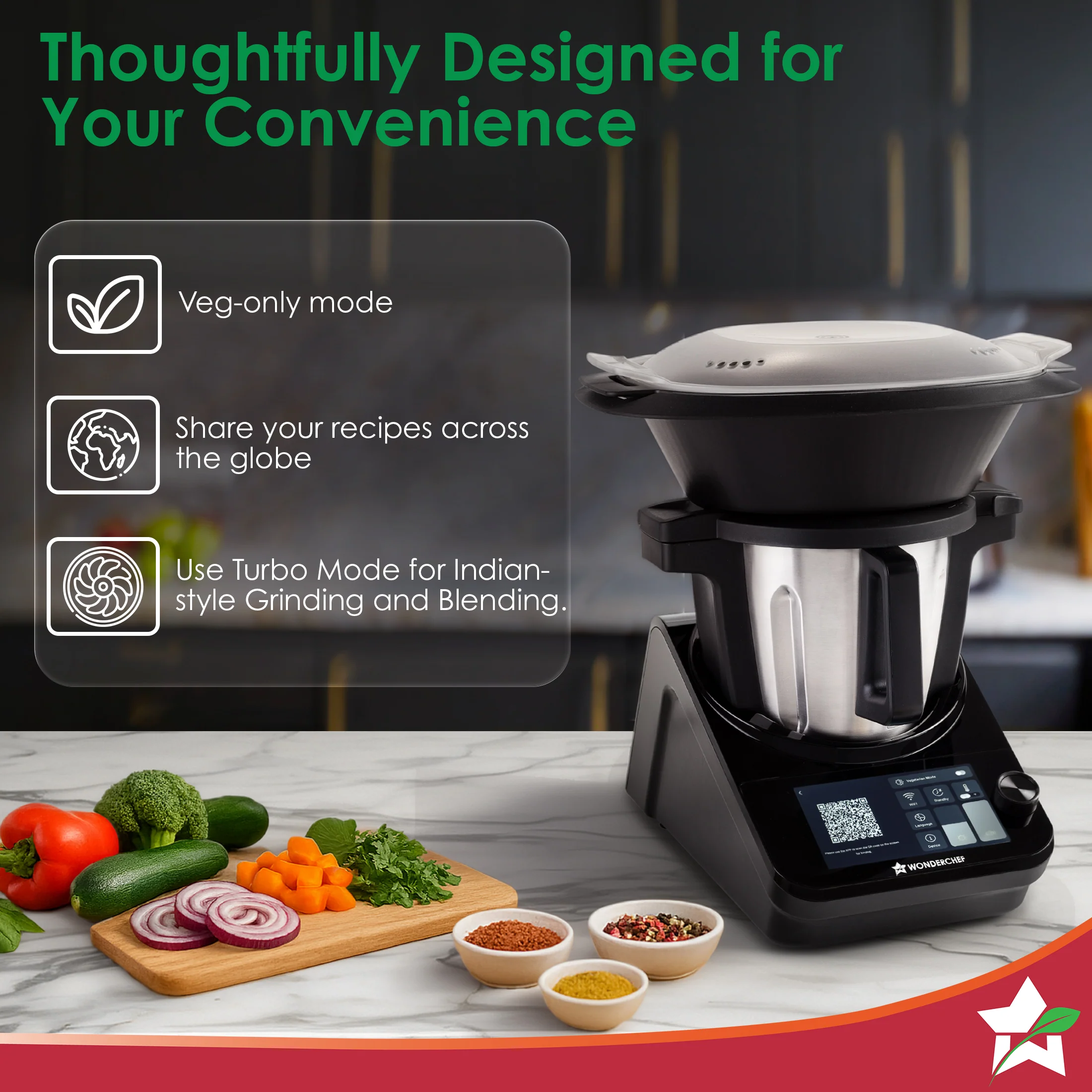 Chef Magic Kitchen Robot, Automatic Cooking Assistant, 500+ Recipes by Chef Sanjeev Kapoor, 15+ Cooking Modes, Create/Edit Recipes, Built-in Weighing Scale, Wi-fi & Phone App, 2-Yr Warranty - Image 7
