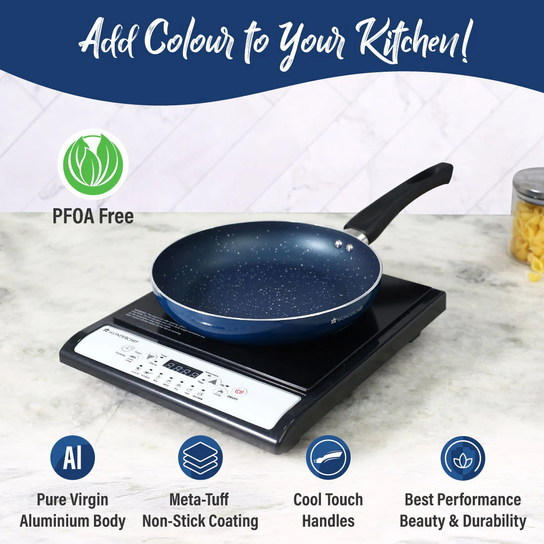 Wonderchef Renewed Galaxy Fry Pan | 24cm | Cool Touch Bakelite Handles | Pure Grade Aluminum | PFOA Free - Image 3