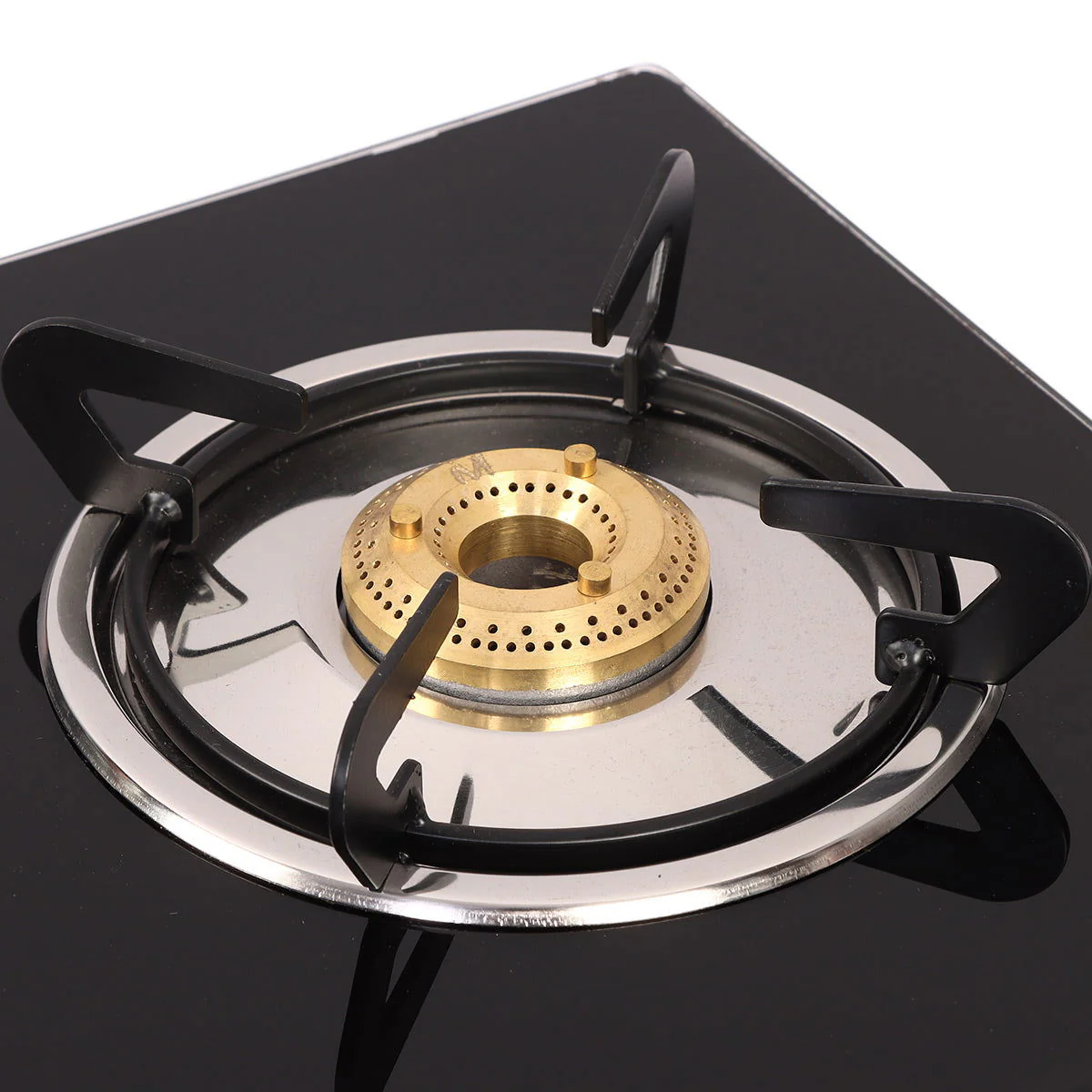 Glory 4 Burner Glass Gas Stove, Black 8mm Toughened Glass with 2 Years Warranty, Ergonomic Knobs, Stainless Steel Drip Tray, Manual Ignition Gas Stove - Image 4