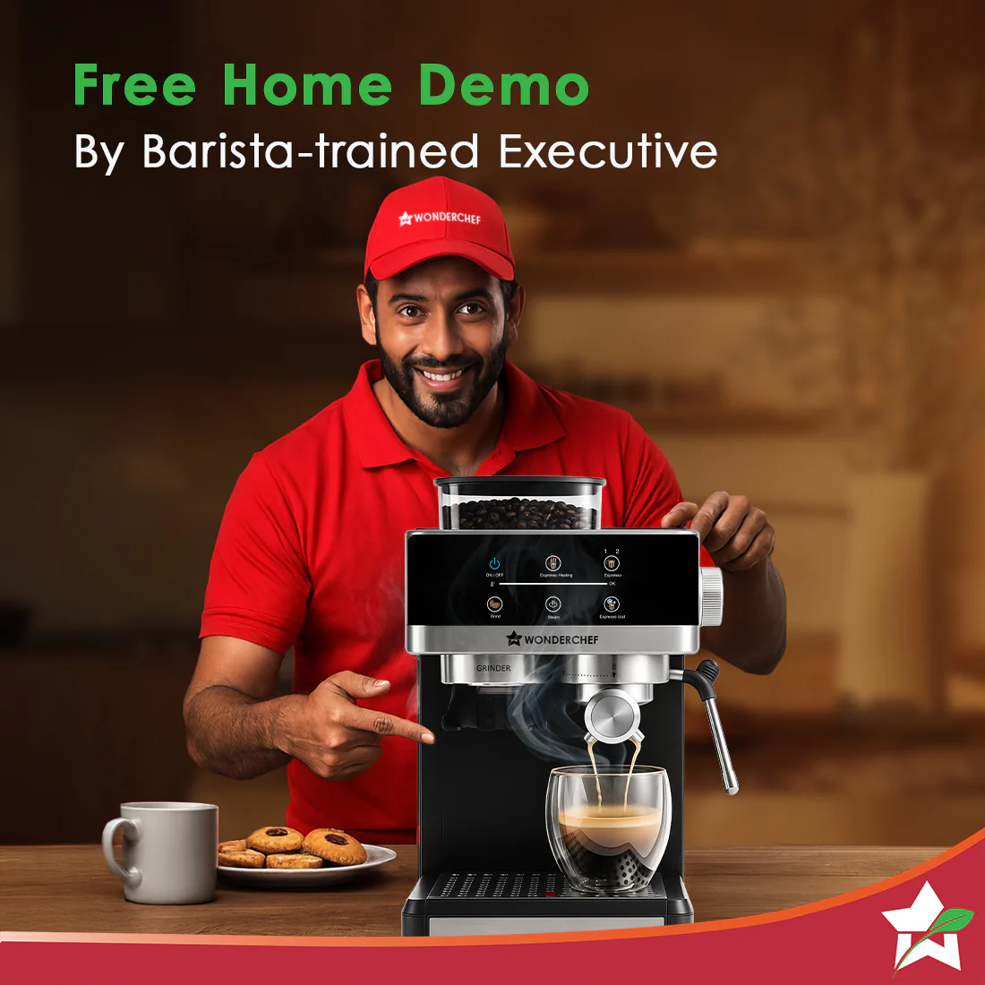 Regalia Semi-automatic Espresso Machine & Coffee Grinder, 20-bar Pressure, Café-style Espresso with Freshly Ground Beans, Hot & Cold Brew, 20 Grinding Options, Perfect Gift Option, 2-Yr Warranty - Image 6