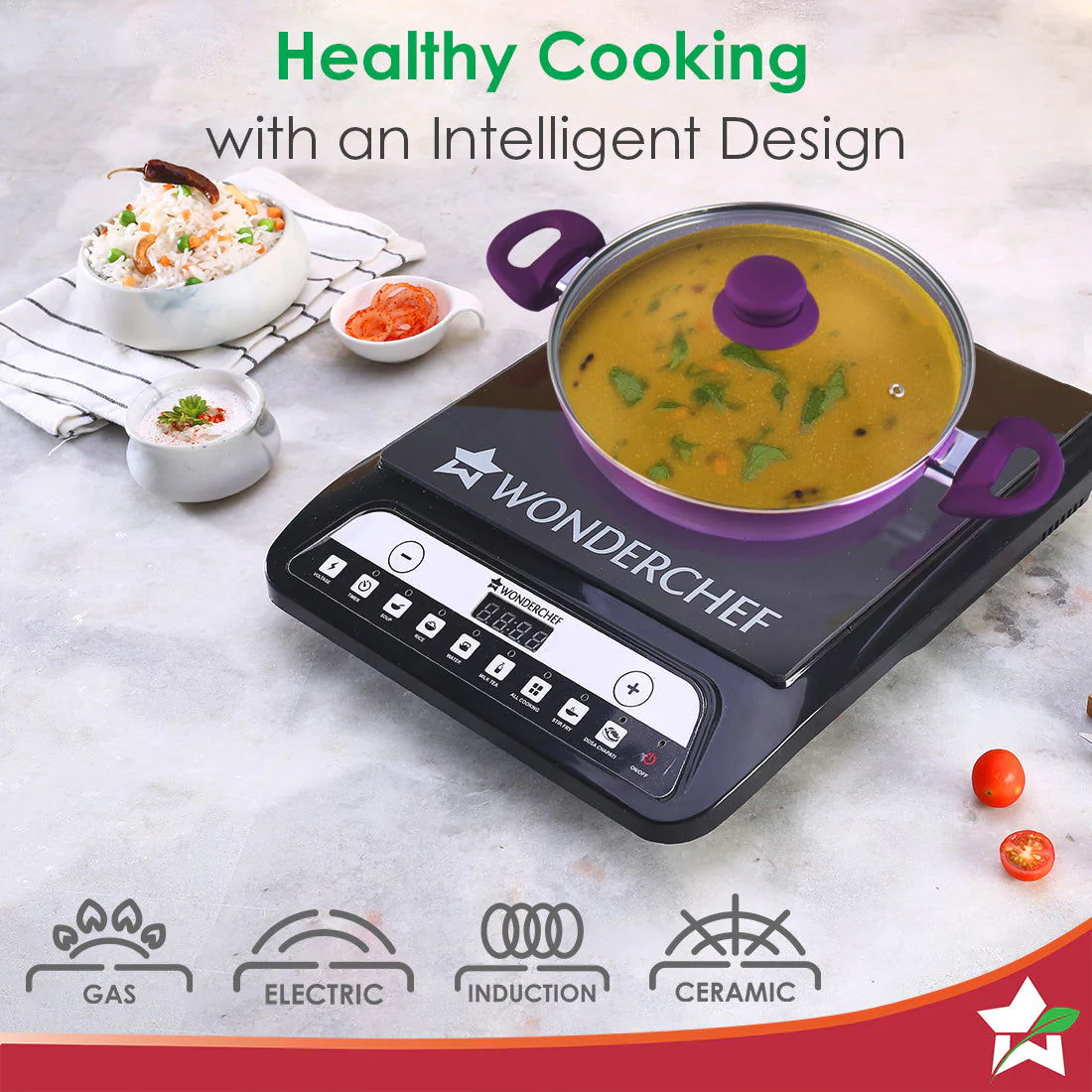 Royal Velvet Non-stick 26cm Kadhai with Lid and Handles | Glass Lid | Induction Ready | Soft-touch handles |Non – Toxic I Virgin Aluminium| 3 mm thick | 2 year warranty | Purple - Image 4