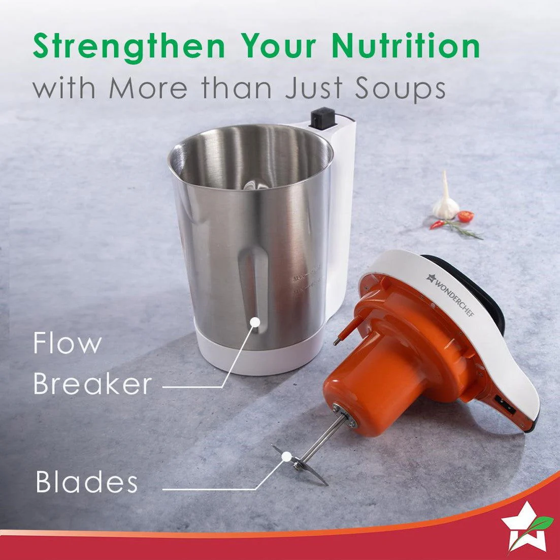 Automatic Soup Maker, 1.6L, 800W, White and Steel - Image 4