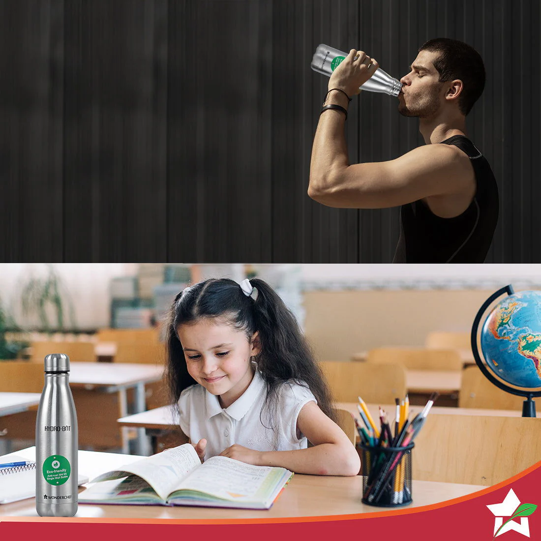 Stainless Steel Hydro Bot 1000 ml/ 1 litre | Gift Box Packing | Single wall | Non-insulated | 304 Stainless Steel | Non Toxic | BPA free | Rust Free | Light weight | For Home & Office | Spill and Leak proof | Wide Mouth | Easy to Clean | 2 Years Warranty - Image 5