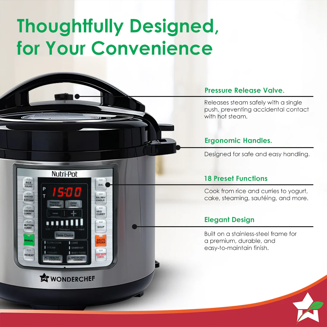 Nutri-Pot 6L Electric Pressure Cooker with 7-in-1 Functions - Image 6