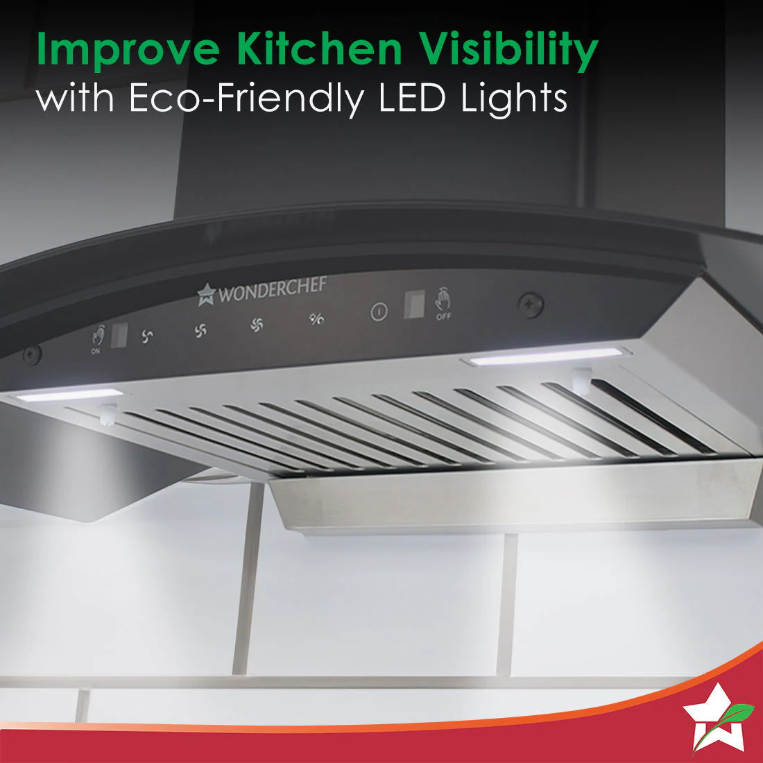 Power Curve Wall-Mount Chimney | Auto Clean Function | 1200M3/H | Suction Capacity | 3 Speed Motion| Gesture and Touch Control | Oil Collector | Low Noise | 90cms | Stainless Steel Baffle Filter | Black - Image 7