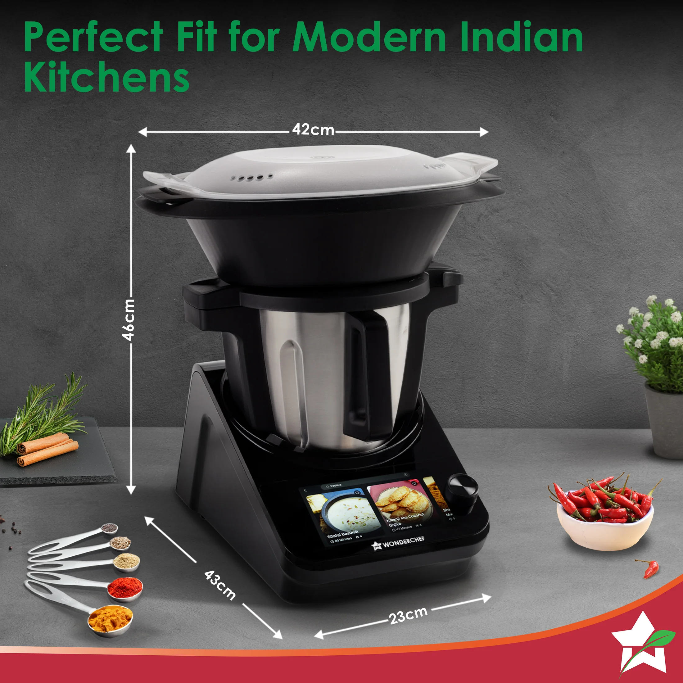 Wonderchef Renewed Chef Magic | All-in-One Kitchen Robot | Automatic Chopping, Sautéing, Stirring, Kneading, Steaming & more | Wi-fi & Mobile App | Pre-Loaded Recipes by Chef Sanjeev Kapoor - Image 4