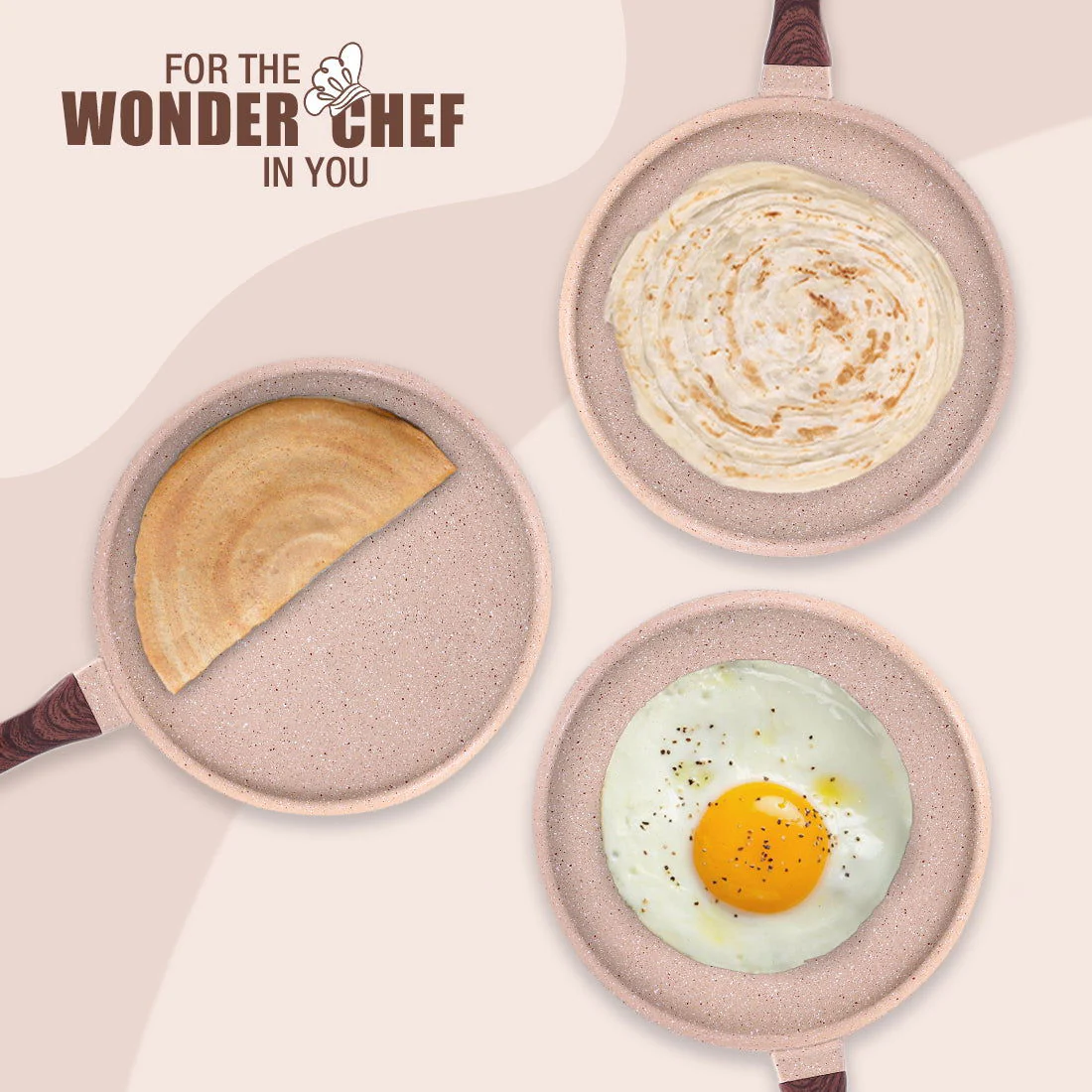 Wonderchef Renewed Duralife Die-cast 28cm Dosa Tawa | 5 Layer Healthy Duramax Non-Stick Coating | Soft Touch Handle | Pure Grade Aluminium | PFOA Free | 1 Year Warranty - Image 8