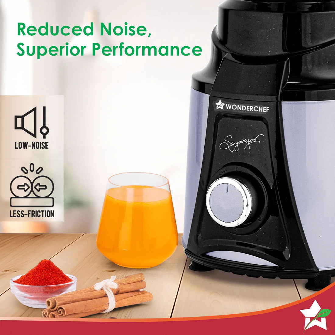 Galaxy Mixer Grinder 1000W | 100 Mins Non-Stop Grinding | 100% Copper Motor | Heavy Duty | Low Noise | Chutney Grinding, Dry Grinding, Wet Grinding, Juicing, Blending | 4 Jars | 2 Year Warranty - Image 4