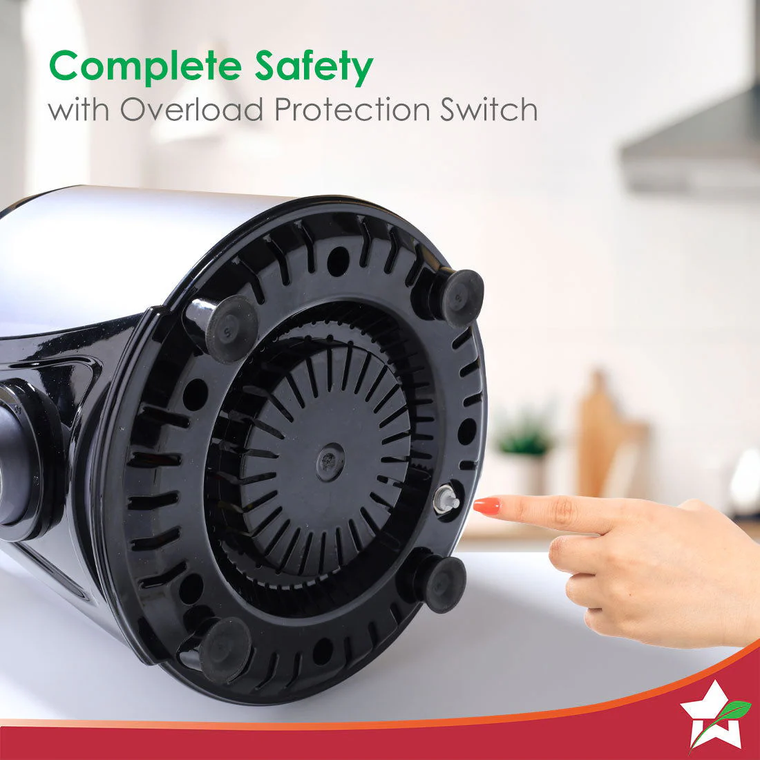 Galaxy Mixer Grinder 1000W | 100 Mins Non-Stop Grinding | 100% Copper Motor | Heavy Duty | Low Noise | Chutney Grinding, Dry Grinding, Wet Grinding, Juicing, Blending | 4 Jars | 2 Year Warranty - Image 7