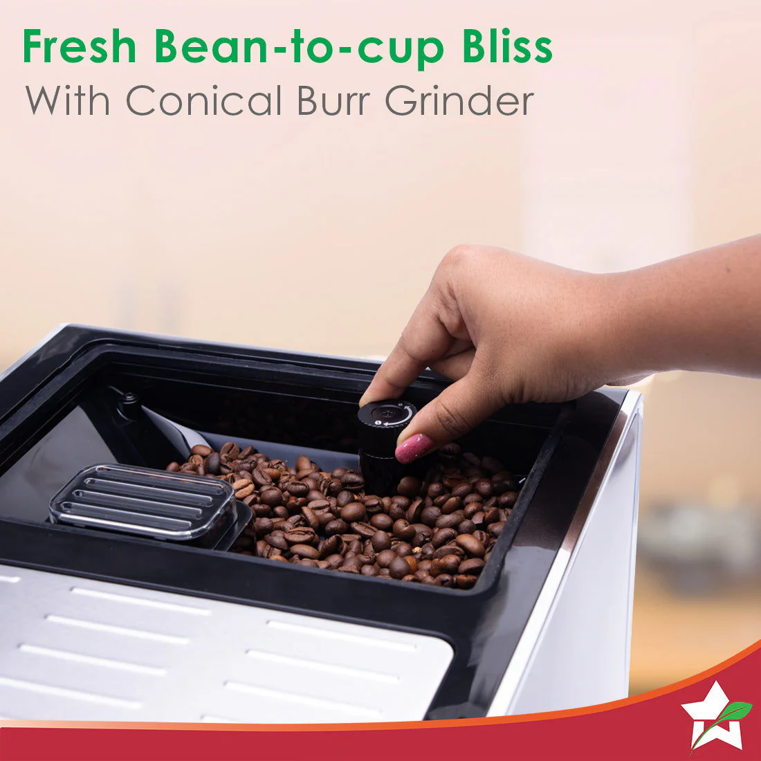 Wonderchef Renewed Regenta Fully Automatic Coffee Machine | For brewing Americano, Cappuccino, Latte, Macchiato, Flat White, Espresso | Bean-To-Cup Coffee at 19 bar pressure - Image 4