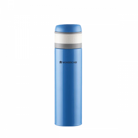 Uni-Bot, 500ml, Double Wall Stainless Steel Vacuum Insulated Hot and Cold Flask, Ultra Light, Spill and Leak Proof, 2 Years Warranty, Blue - Image 3