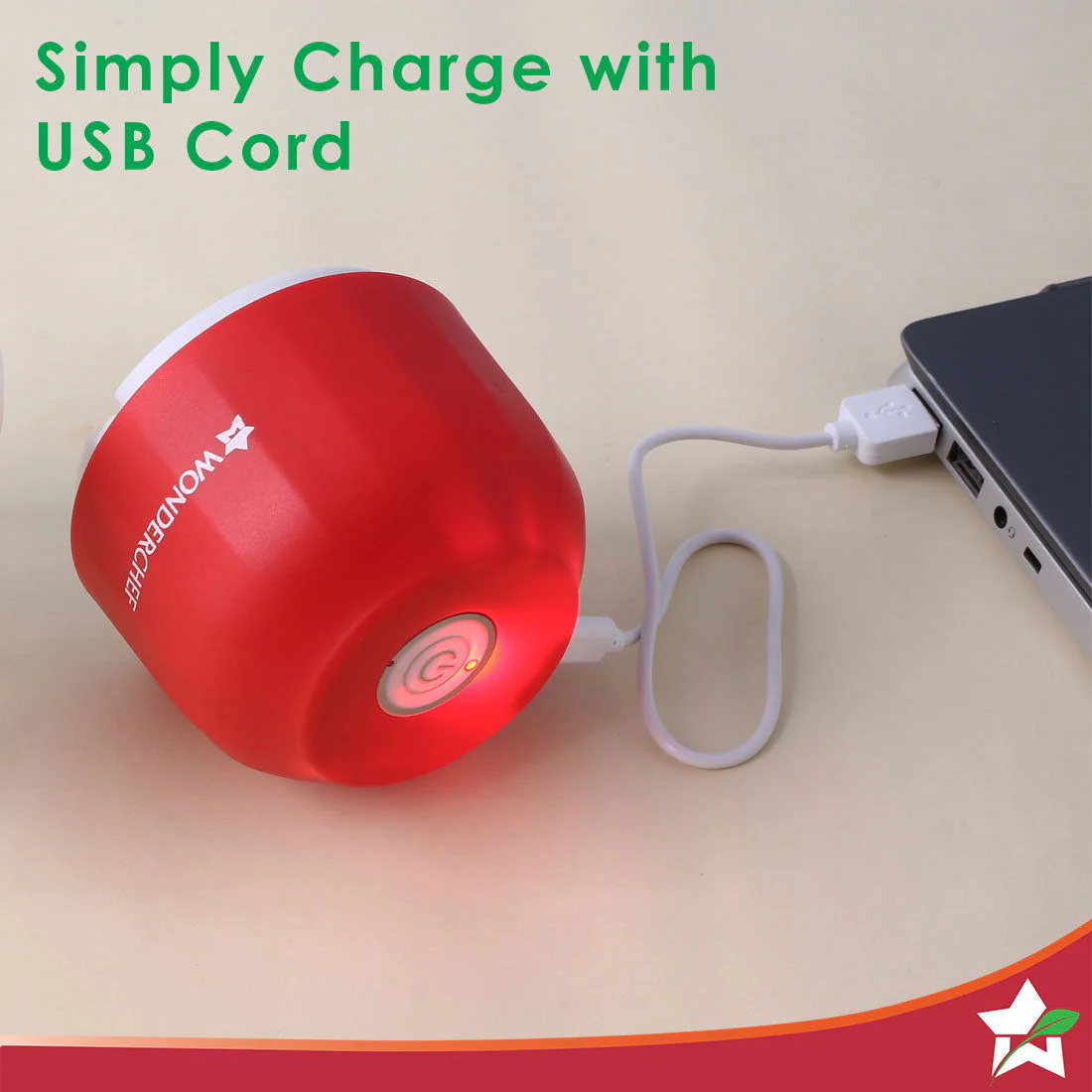 Zippy Rechargeable Wireless Electric Cordless Chopper, Stainless Steel Blades, One Touch Operation, 10 Seconds Chopping, Mincing Vegetable, Meat - 350 ML, 30 Watts, 1 Year Warranty - Image 5